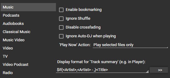 MediaMonkey Options Playback Rules